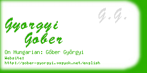 gyorgyi gober business card